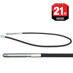 Tomahawk 21 ft Concrete Vibrator Flexible Shaft Hose For Concrete Backpack Vibrator - Machine Horizon