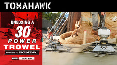 Tomahawk 30" Portable Honda Concrete Power Trowel with 18ft Bull Float Handle GX35 - Machine Horizon