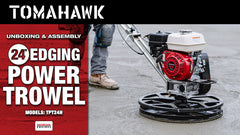 Tomahawk 24" Concrete Power Trowel Edger 6HP Kohler Float Pan Blade Screed Finishing Tool - Machine Horizon