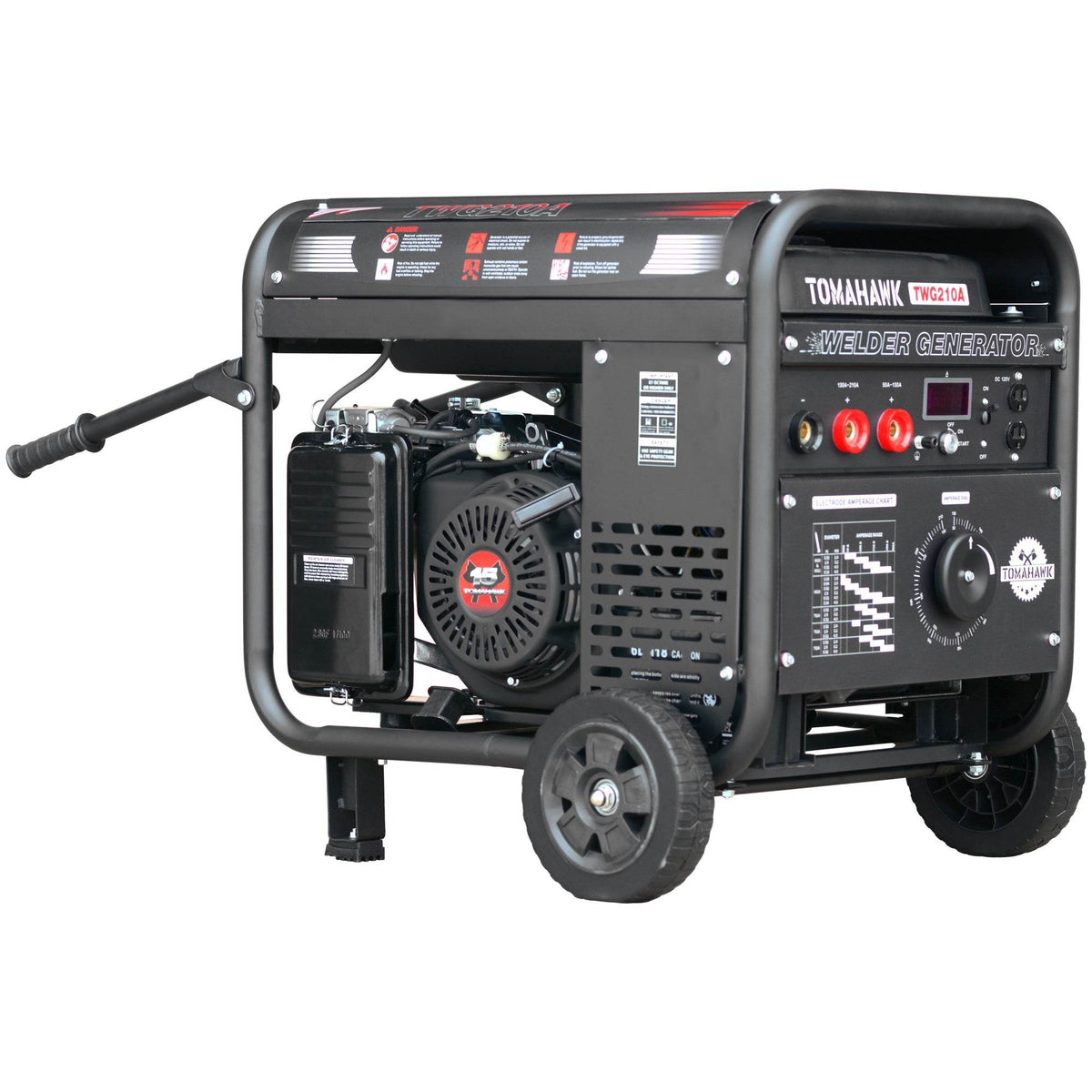 Tomahawk 210 Amp Engine Driven Welder Generator 2000 Watt 15 HP Gas Powered - Machine Horizon