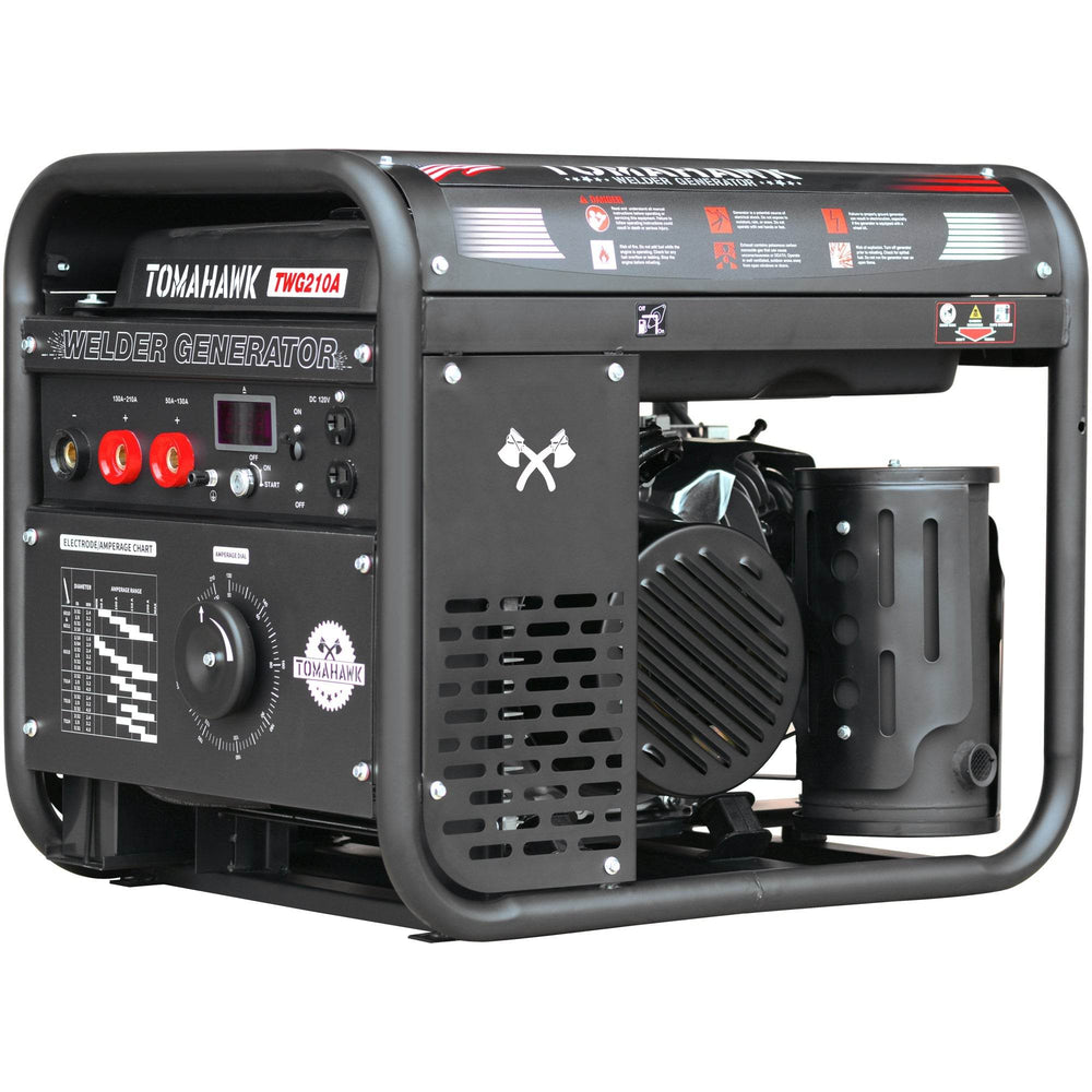 Tomahawk 210 Amp Engine Driven Welder Generator 2000 Watt 15 HP Gas Powered - Machine Horizon