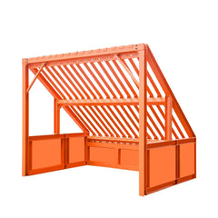 10' Heavy Duty Static Grizzly Rock Screen, Adjustable Bolt-On Deck Bars, 4" x 4" I-Beams, 5000 lb Load Capacity, TMG-RS10