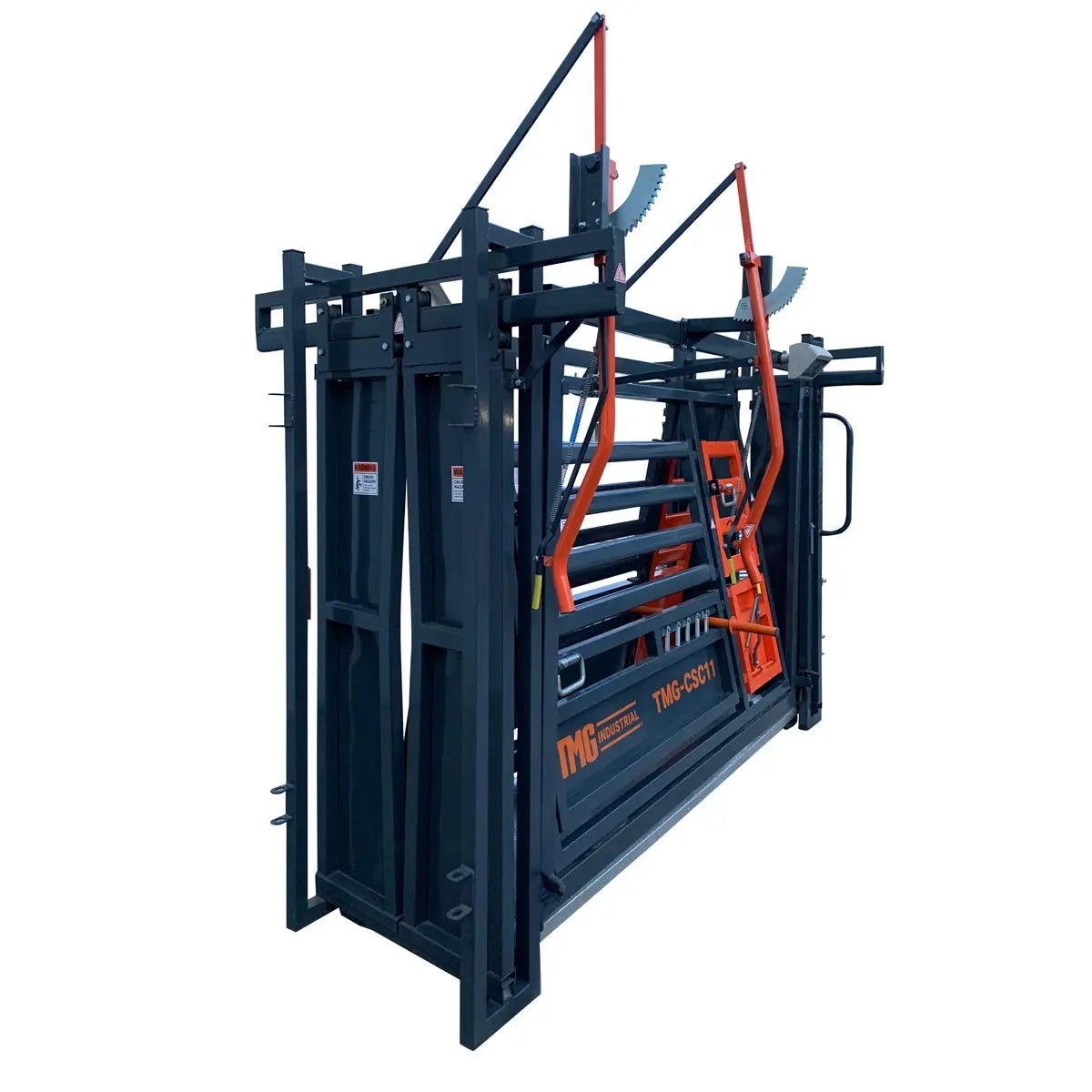 10' Squeeze Cattle Work Chute 4500-lb Weight Scale, Side Exit, Side Squeeze, Upper/Lower Swing Openings, LCD Weight Display, TMG-CSC11