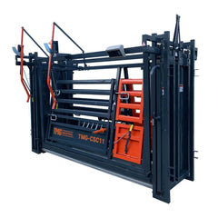 10' Squeeze Cattle Work Chute 4500-lb Weight Scale, Side Exit, Side Squeeze, Upper/Lower Swing Openings, LCD Weight Display, TMG-CSC11