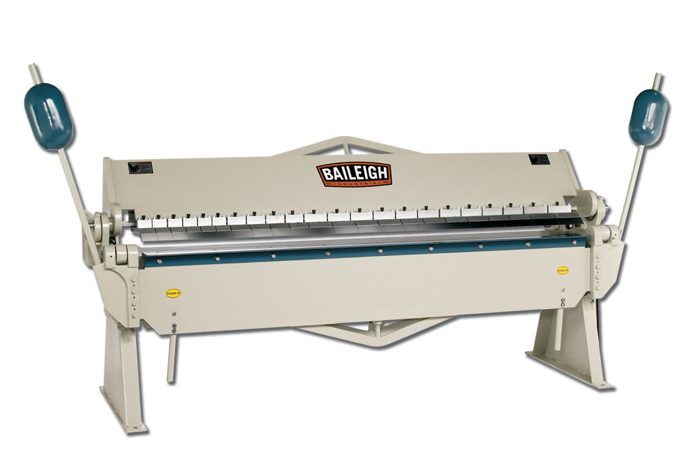 Baileigh BB-9612 Heavy Duty Manually Operated Box and Pan (Finger) Brake, 8' Length, 12 Gauge Mild Steel Capacity 1000553