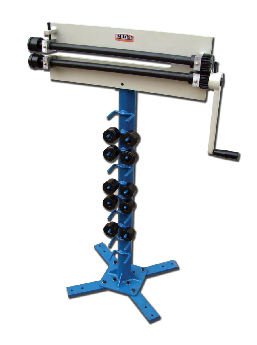Baileigh BR-18M-18; Manually Operated Bead Roller, 18 Gauge Maximum Capacity,  18" Throat Depth. Includes Stand 1000934