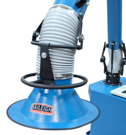Baileigh FE-850; 110V 1.5HP Weld Fume Extractor w/ 6" x 10' Round Hood Arm & HEPA Filter 1017591