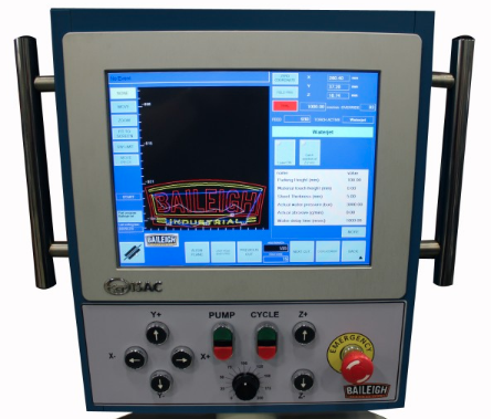 Baileigh WJ-4X4CNC; 480V 3Ph 60 Htz  47 x 47" 3 axis CNC Flying Arm Water Jet, With Direct Drive Pump 1019139