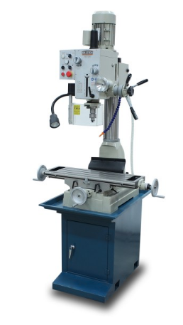 Baileigh VMD-828G;  Round Column Geared Head Mill and Drill, Includes Stand,  2HP, 110V, Single Phase 1020692