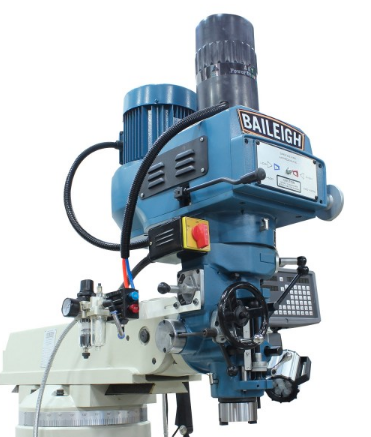 Baileigh VM-1054E-VS  10" x 54"  Variable Speed Mill, NT40 Spindle, X,Y & Z  Power Feeds, DRO 220V 3Phase 1020696