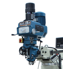 Baileigh VM-1054E-VS  10" x 54"  Variable Speed Mill, NT40 Spindle, X,Y & Z  Power Feeds, DRO 220V 3Phase 1020696