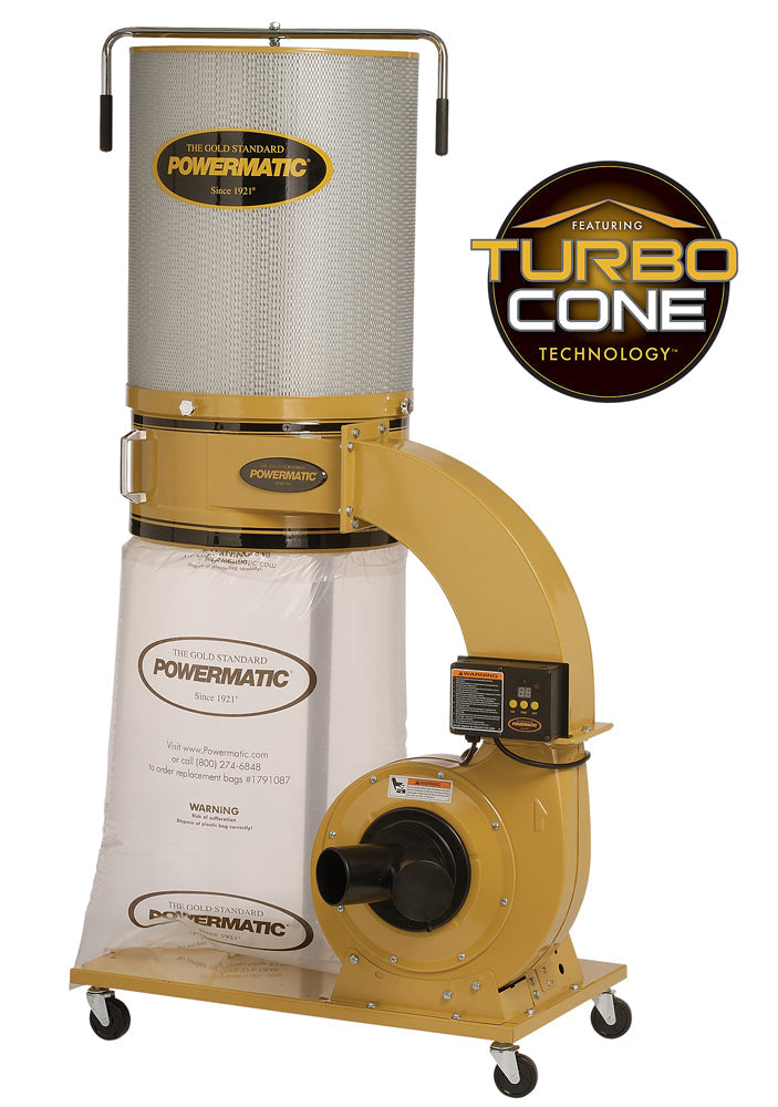 Powermatic PM1300TX-CK Dust Collector with 2-Micron Canister Kit, 1.75HP, 1PH, 115/230V 1791079K