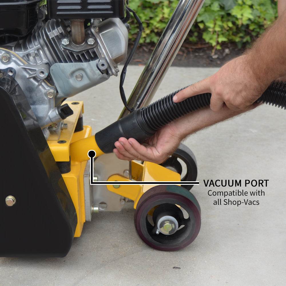 Tomahawk 8” Gas Concrete Scarifier Planer Grinder with 5.5 HP Honda Engine & Drum - Machine Horizon