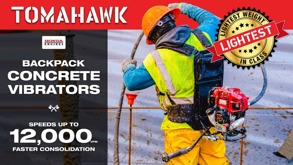 Tomahawk 16 ft Concrete Vibrator Flexible Shaft Hose and Head - Machine Horizon