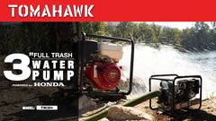 Tomahawk 3 Inch Trash Water Pump 375 GPM 8 HP GX270 powered by Honda Portable Utility - Machine Horizon