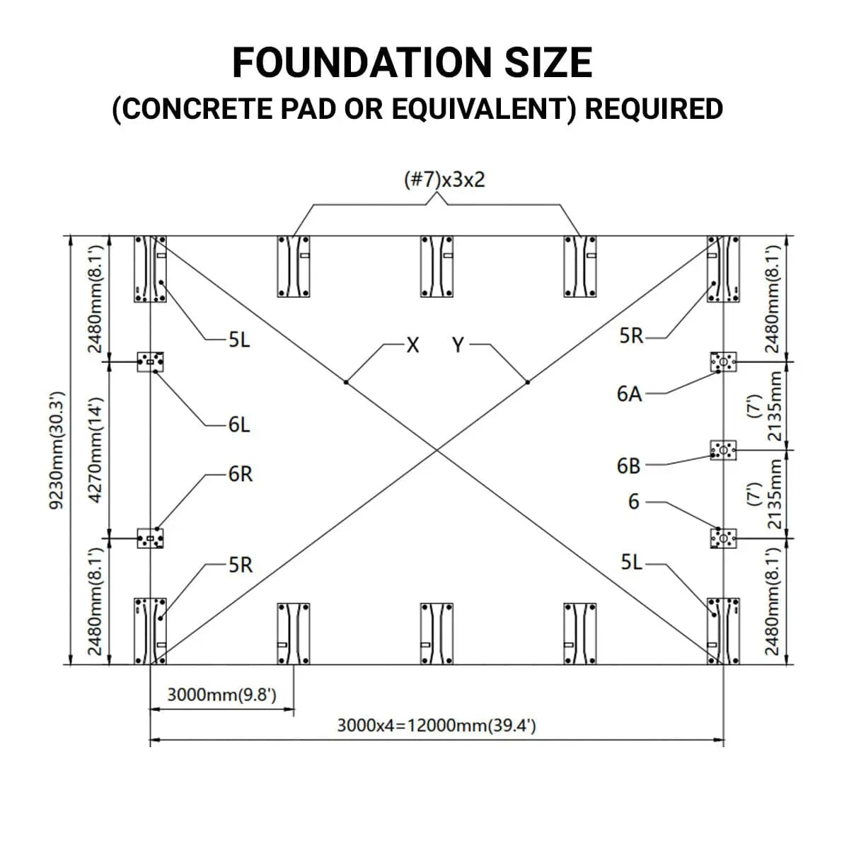 30' x 40' Dual Truss Storage Shelter with Heavy Duty 17 oz PVC Cover TMG-DT3042(Previously TMG-DT3041)
