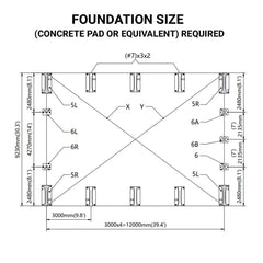 30' x 40' Dual Truss Storage Shelter with Heavy Duty 17 oz PVC Cover TMG-DT3042(Previously TMG-DT3041)