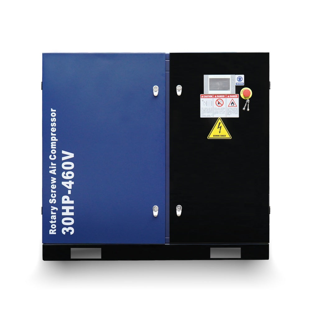 123CFM Rotary Screw Air Compressor, 30HP, 125PSI, 460V 3PHASE 60HZ
