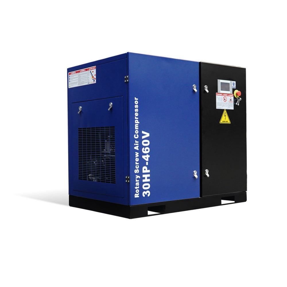 123CFM Rotary Screw Air Compressor, 30HP, 125PSI, 460V 3PHASE 60HZ