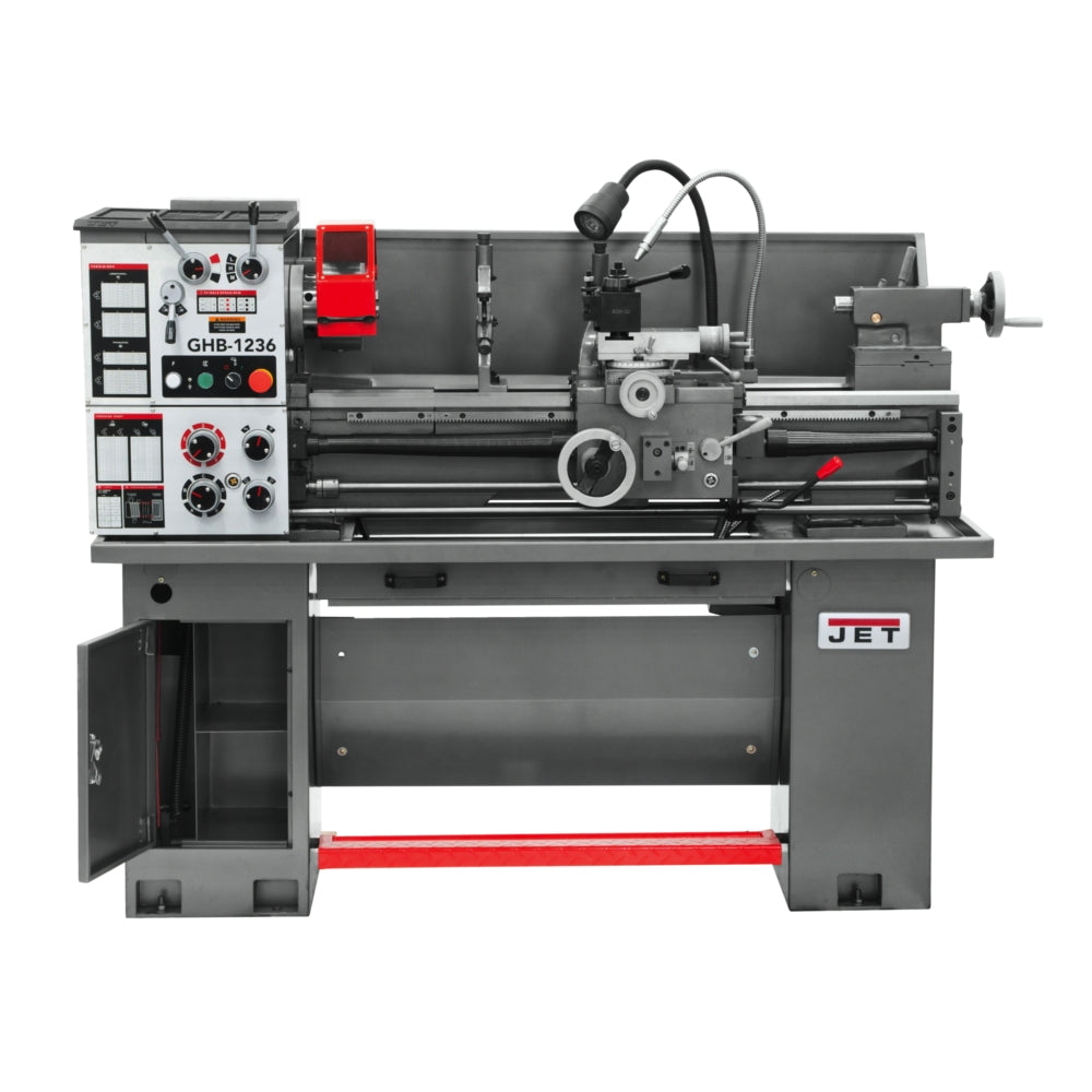 Jet Geared Head Bench Lathe with Stand & Foot Brake, GHB-1236 321236