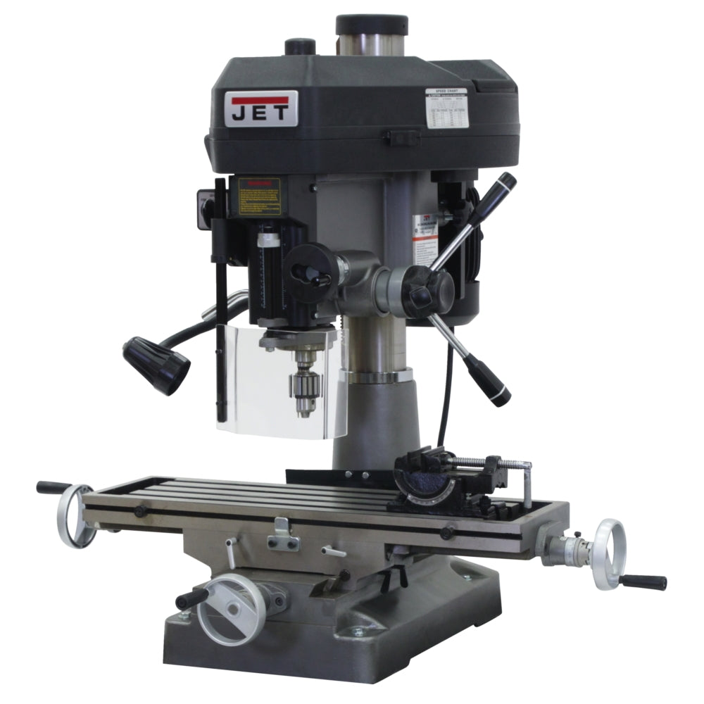 Jet JMD-18 Mill/Drill With Newall NMS800 DRO and X-Axis Table Powerfeed 350127