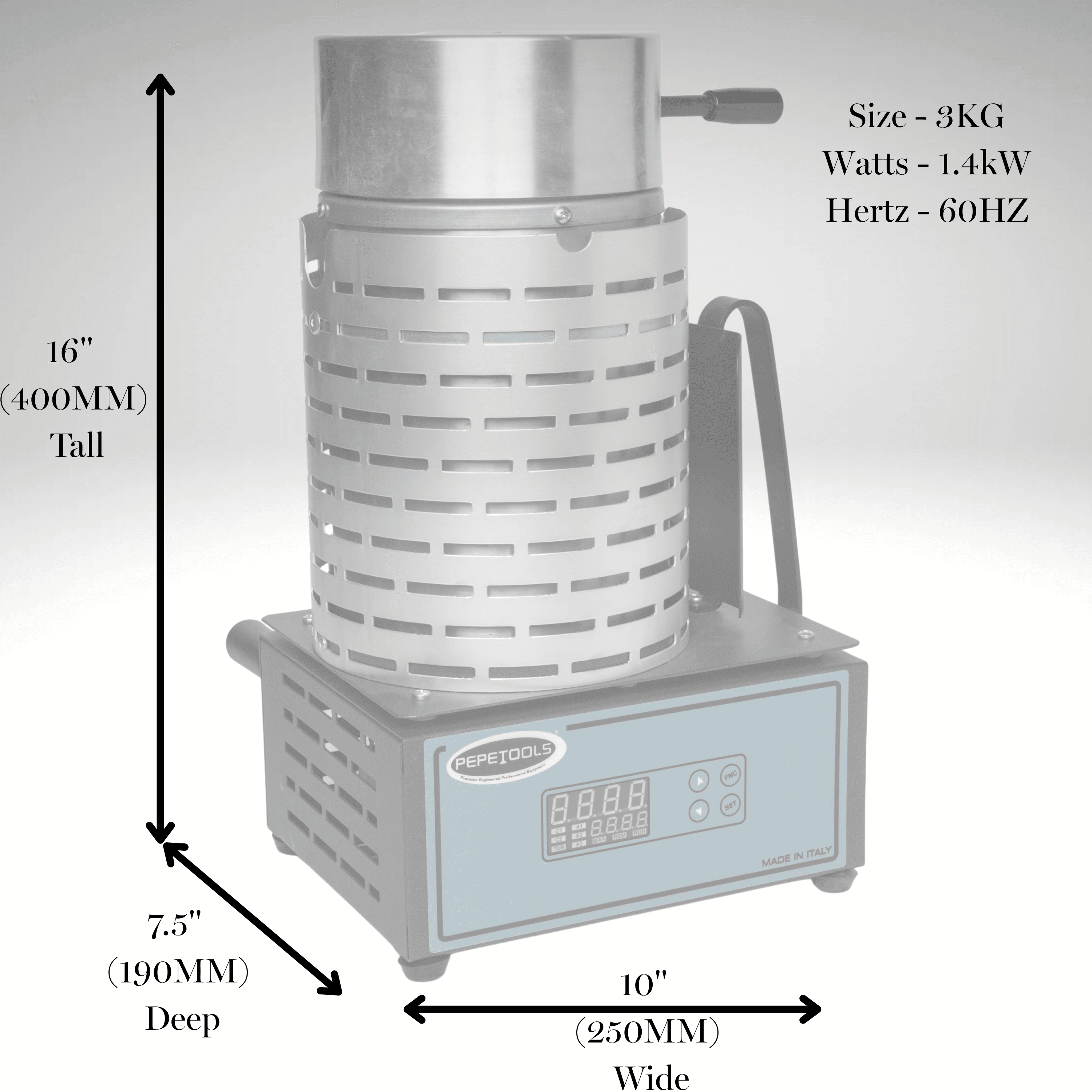 Pepetools Tilt-Pour Electro-Melt Furnace for Silver, Gold, and more - Machine Horizon