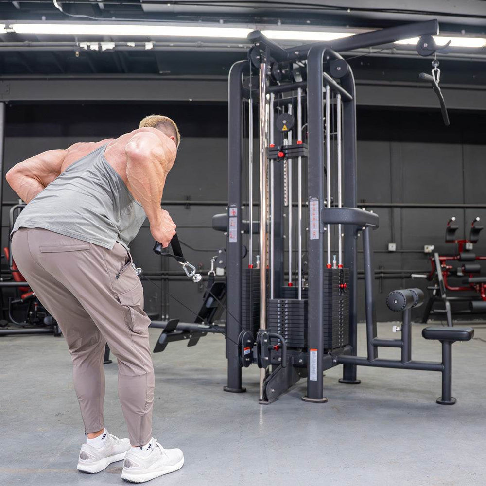 4 Stack Megatron Standard Jungle Gym - 2 Colors - Muscle D Fitness - Low Row, Lat Pulldown, Single Handle Hi/low Pulley, Double Hi/Low Pulley - Machine Horizon