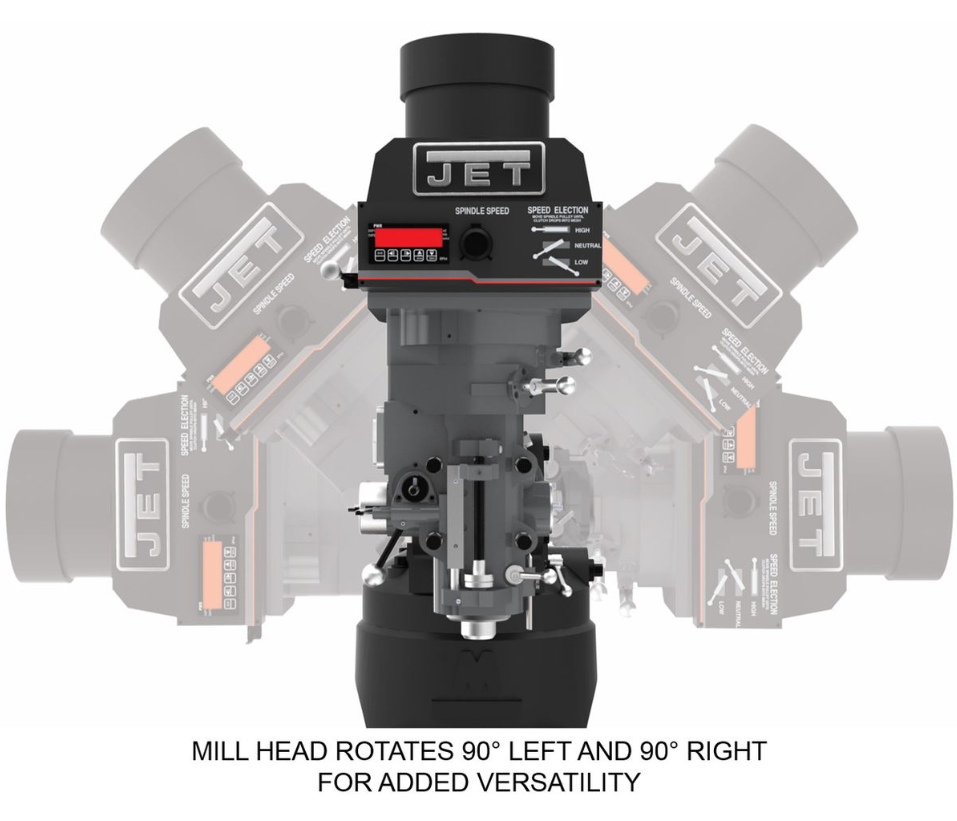 Jet ETM-949EVS, Elite 9x49 Electronic Variable Speed Mill 894050