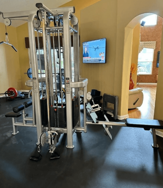 4 Stack Megatron Standard Jungle Gym - 2 Colors - Muscle D Fitness - Low Row, Lat Pulldown, Single Handle Hi/low Pulley, Double Hi/Low Pulley - Machine Horizon