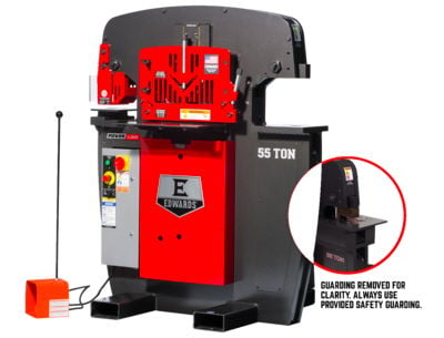 Edwards Ironworkers 55 Ton Ironworker, 1 Phase, 230 Volt, Coper Notcher 55231012