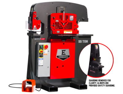 Edwards Ironworkers 55 Ton Ironworker, 1 Phase, 230 Volt, 10" Brake 55231022