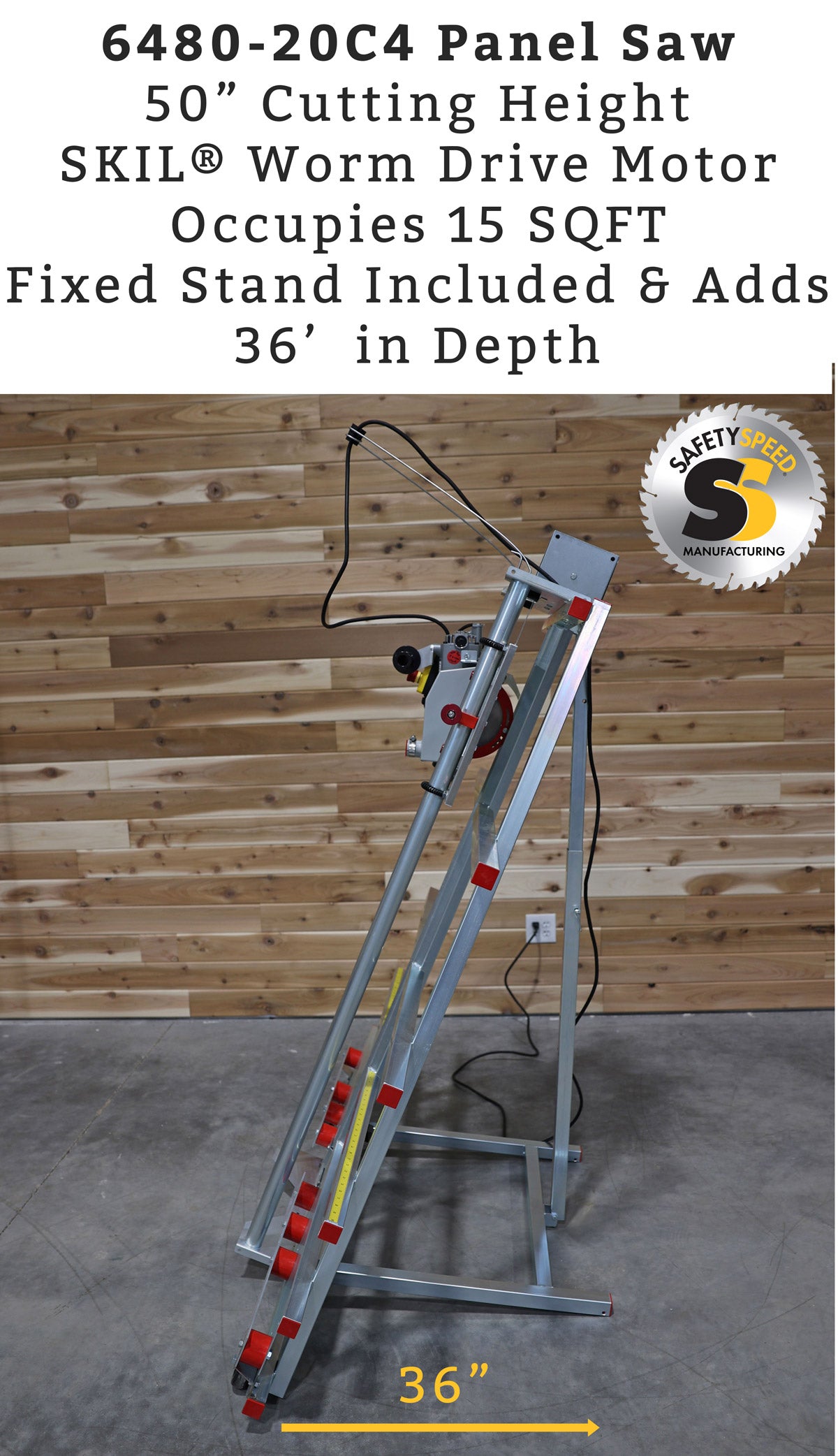 Safety Speed | Vertical Panel Saw with 64″ Cutting Height | 6480-20C5