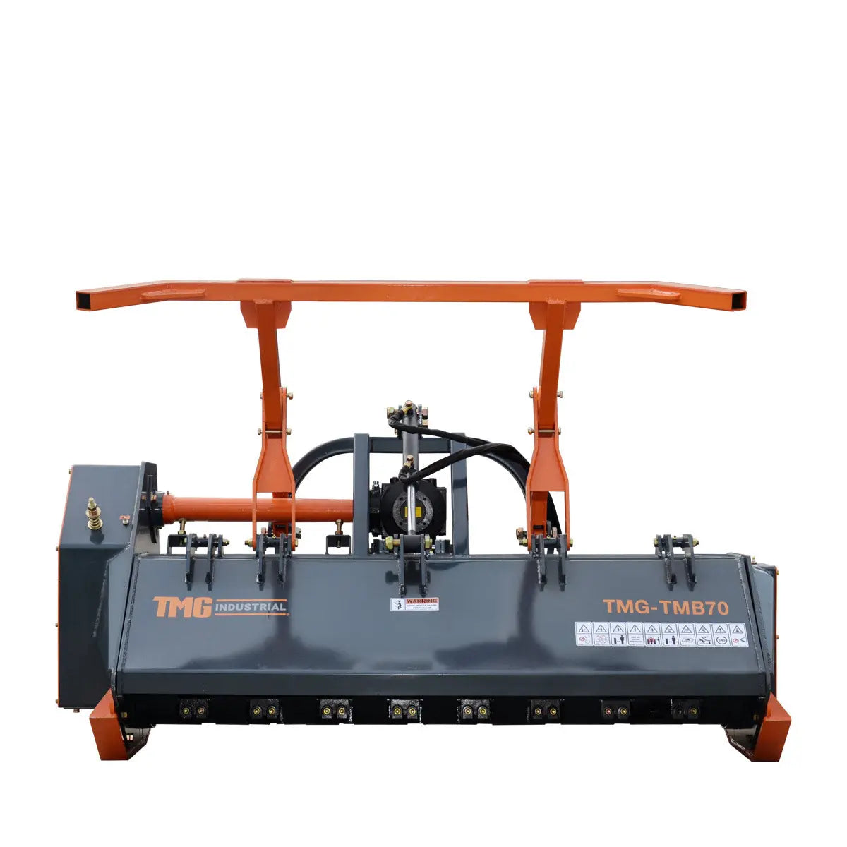 70" 3-Point Hitch Forestry Brush Mulcher, Category 2 Hookup, PTO Driven, Driveline Shaft Included, 70-110 HP, TMG-TMB70