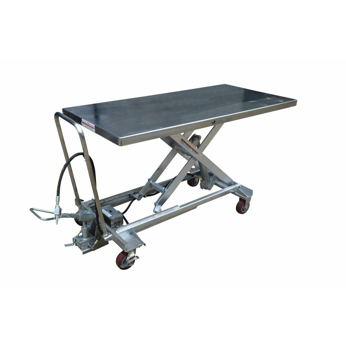 Vestil Partially Stainless Steel Air Light Duty Cart 1000 Lb. Capacity Silver-AIR-1000-LD-PSS