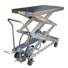 Vestil Partially Stainless Steel Air Cart 1500 Lb. Capacity Silver-AIR-1500-D-PSS