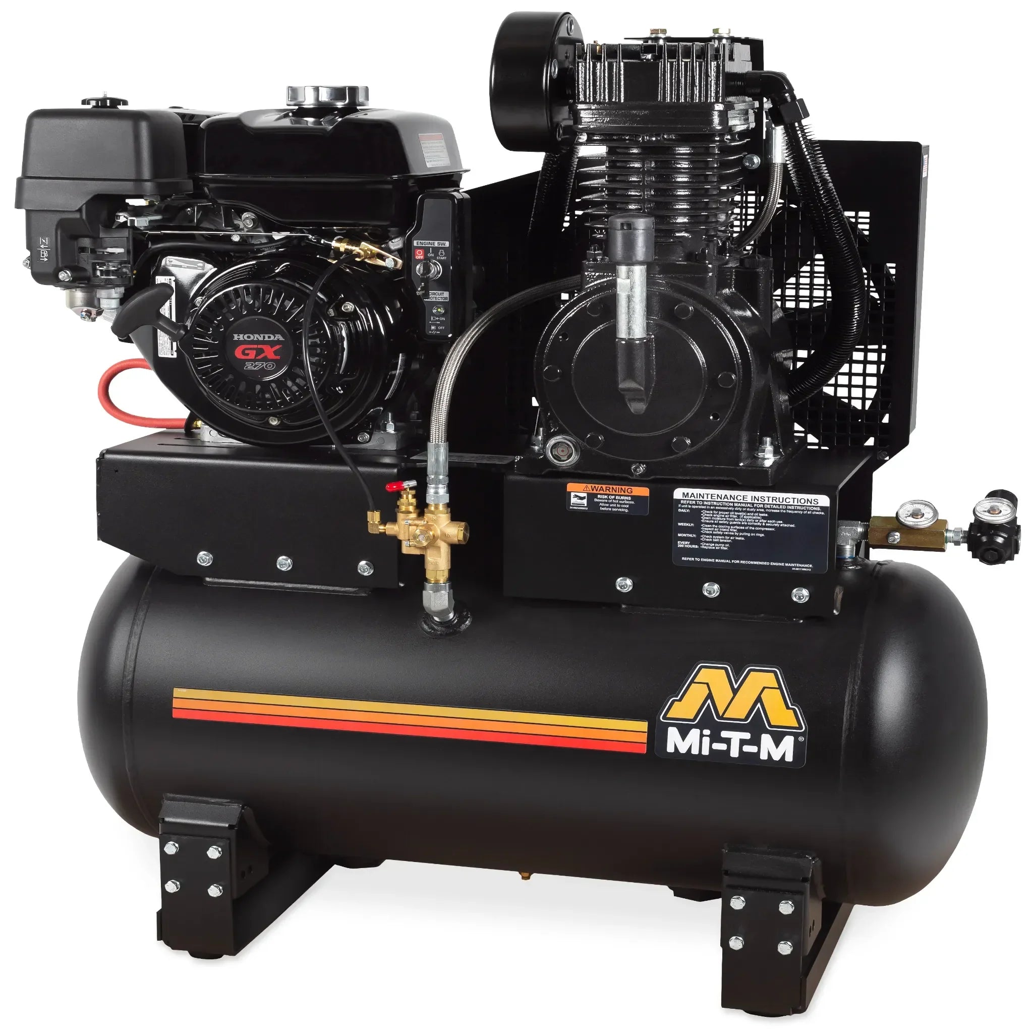 Mi-T-M 30-Gallon Two Stage Gasoline - AM2 Air Compressor-SH09-30ME
