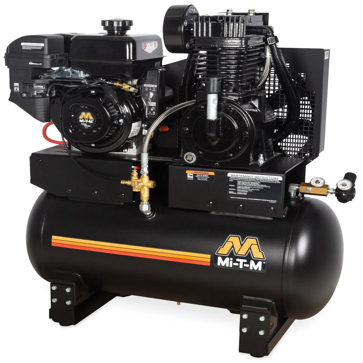 Mi-T-M 30-Gallon Two Stage Gasoline - AM2 Air Compressor-SM09-30ME