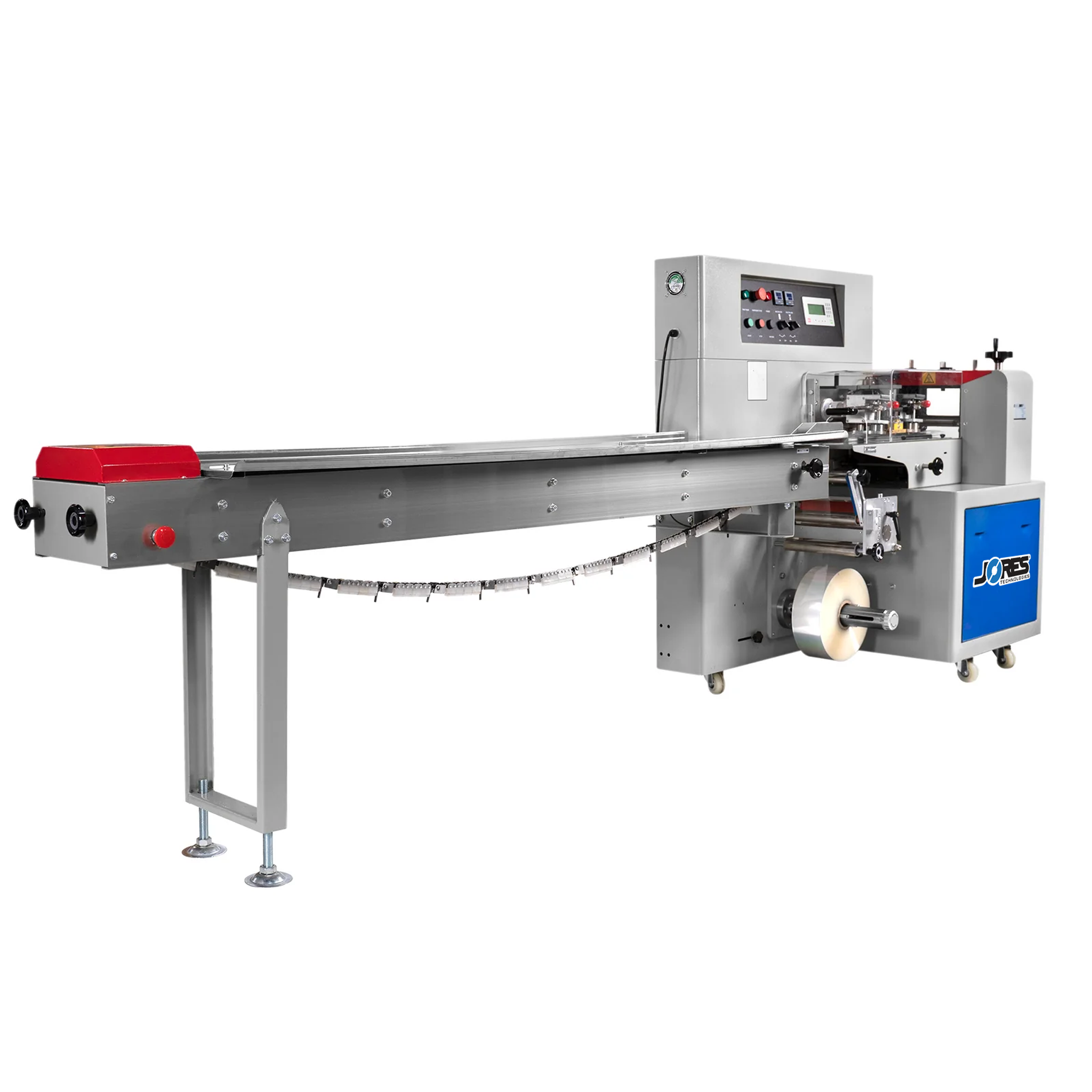 Jores Technologies Automatic Horizontal Flow Wrapper with Inverted Film Feeder