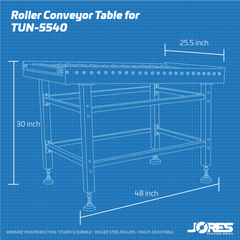 Jores Technologies Roller Conveyor Table for TUN-5540 Shrink Tunnel