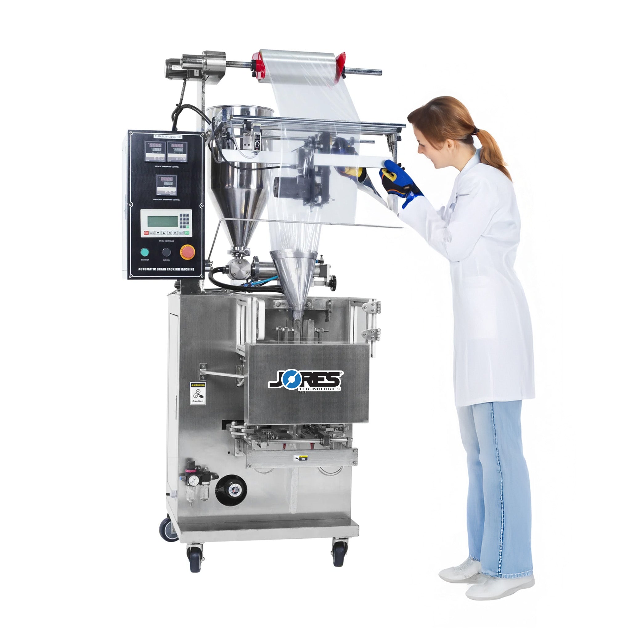 Jores Technologies Automatic Vertical Sachet Forming, Liquid/Paste Filling, and Sealing Machine - 100 ml