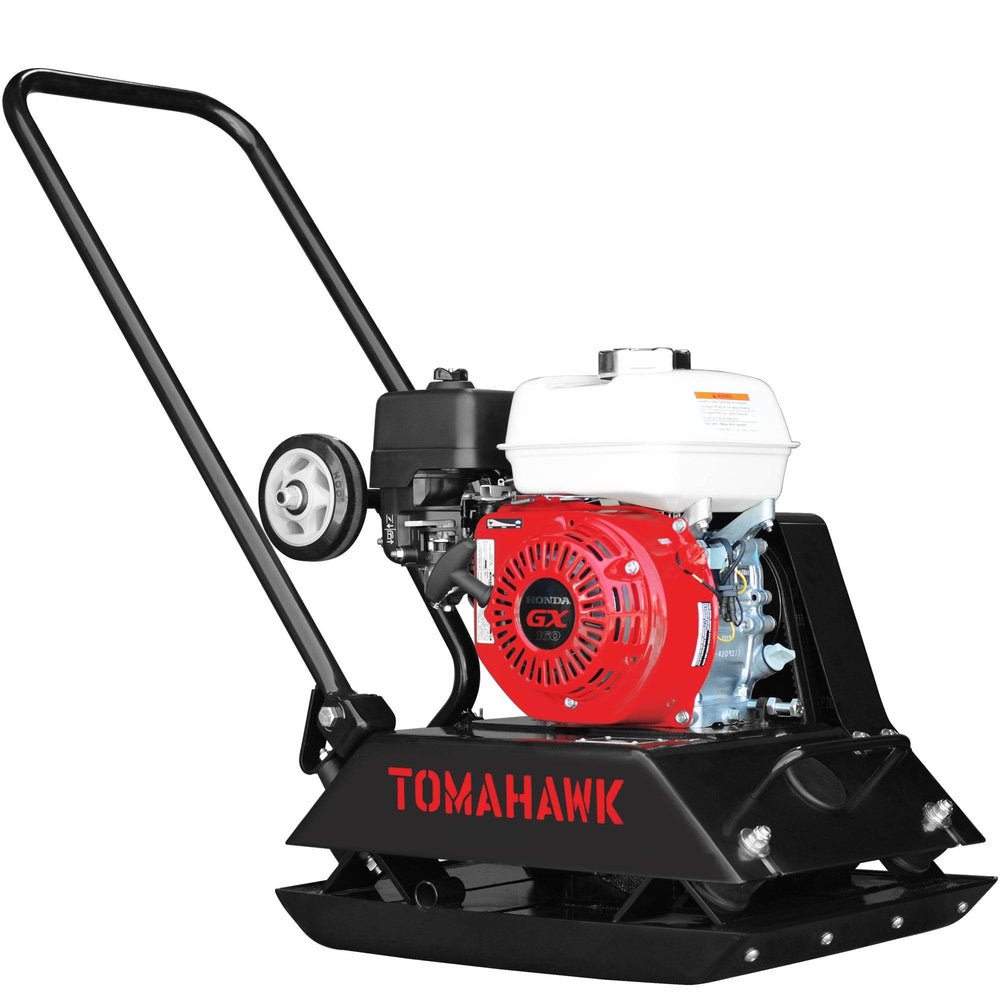 Tomahawk 5.5 HP Honda Vibratory Plate Compactor Tamper for Ground, Gravel, Dirt, Asphalt, Compaction - Machine Horizon