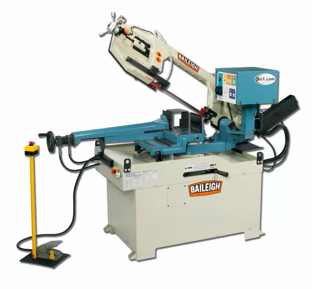 Baileigh BS-350SA 10.63" Semi-Auto Variable Speed  Dual Mitering Bandsaw 2HP, 220V 1 Phase 1001570