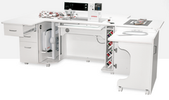 Bernina Horn Luxe Sewing Suite Cabinet, White