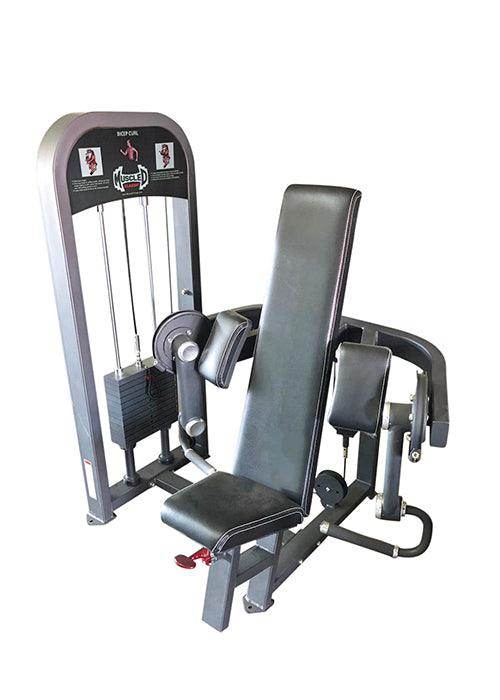 Classic Selectorized Biceps Curl by Muscle D Fitness - Adjustable Seat - Pin Selectorized Weight Stack - Machine Horizon
