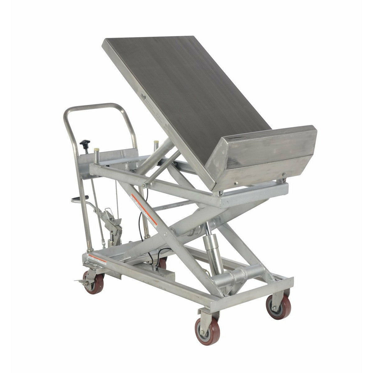 Vestil Steel Lift and Tilt Carts with Sequence Select 22 In. x 33-1/2 In. 1000 Lb. Capacity Blue-CART-1000-LT-PSS
