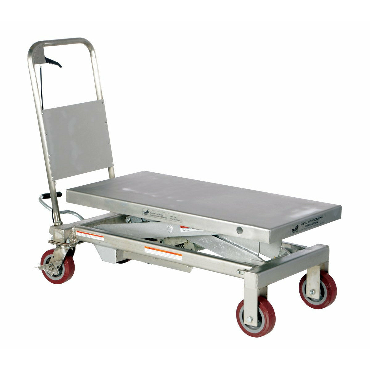 Vestil Partially Stainless Steel Hydraulic Elevating Carts-CART-1750-PSS