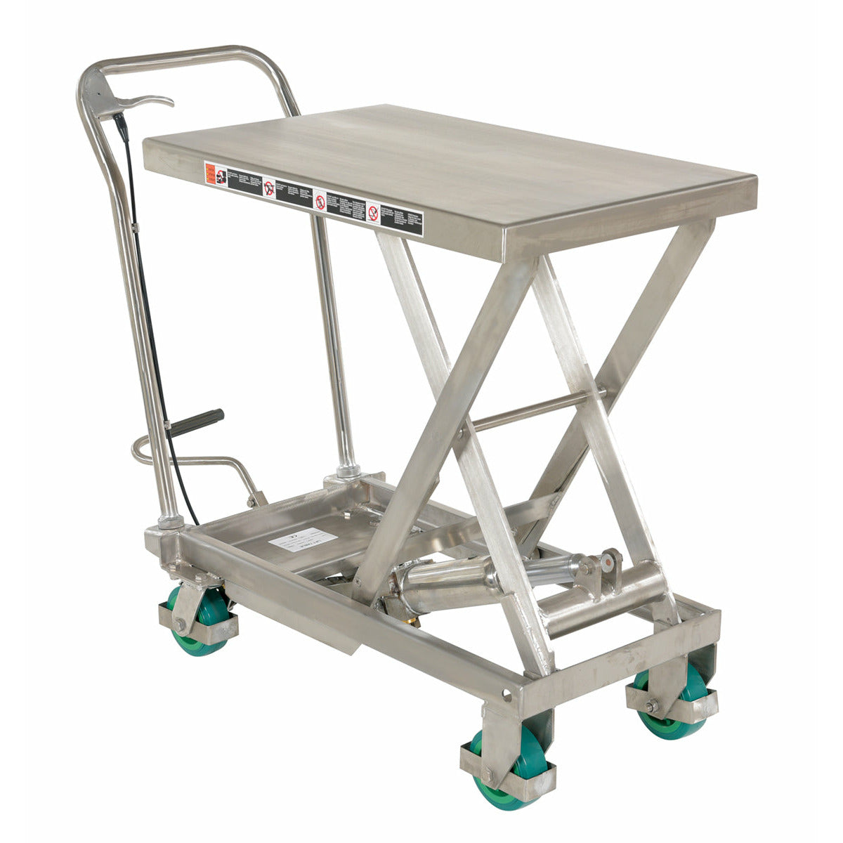 Vestil Stainless Steel Scissor Cart 32-1/2 In. x 19-3/8 500 Lb. Capacity Silver-CART-500-SS3