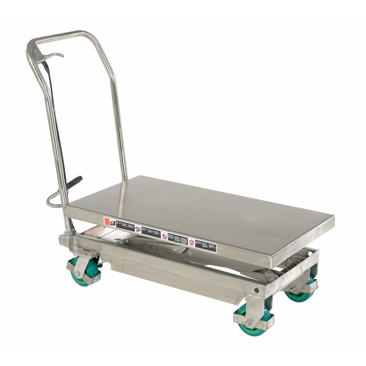 Vestil 304 Stainless Steel Double Scissor Cart 36-1/4 In. x 19-3/8 In. 600 Lb. Capacity Silver-CART-600-D-SS2