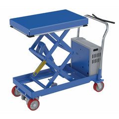 Vestil Steel Traction Drive Electric Hydraulic Elevating Cart 20 In. x 40 In. 750 Lb. Capacity Blue-CARTD-750-2040-CTD