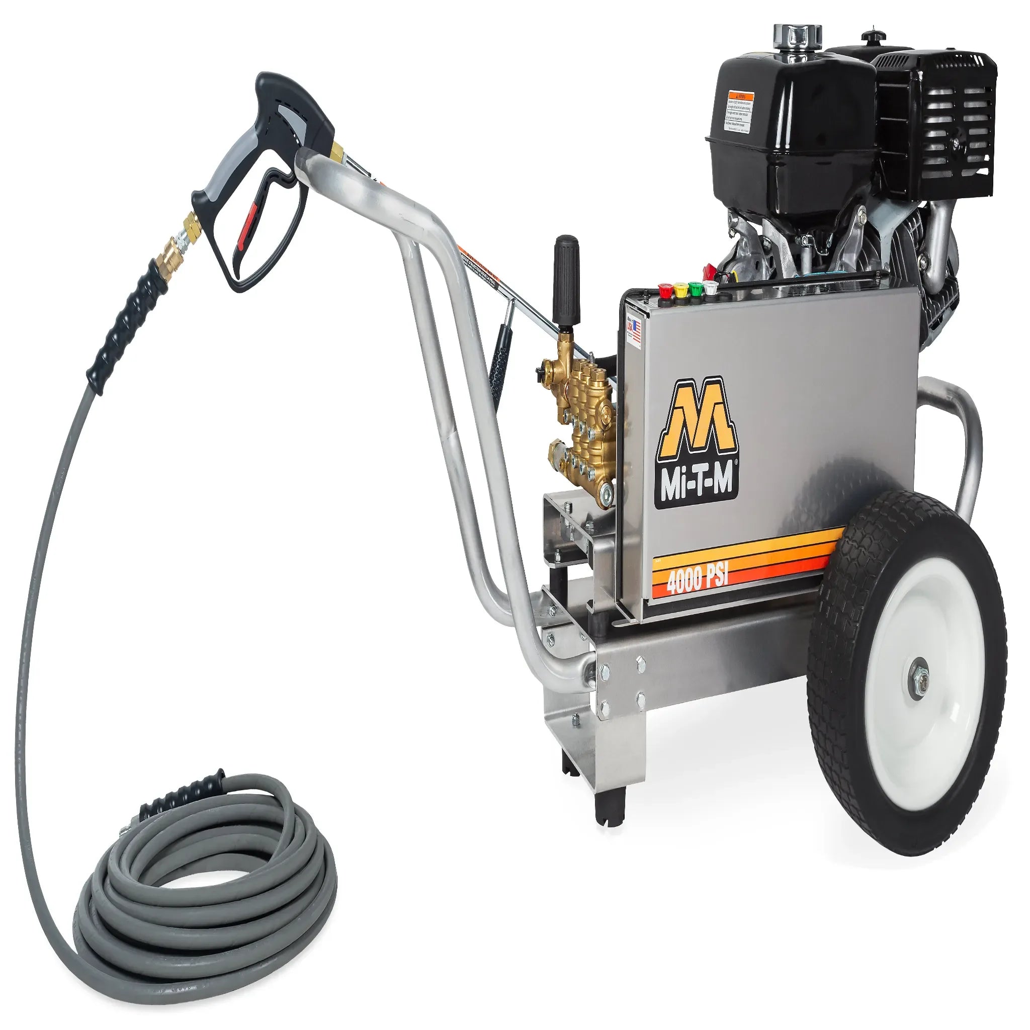 Mi-T-M CBA Aluminum Series Gasoline Belt Drive - CBA-4004-1MCH - Commercial Cleaning – Pressure Washer, 4000 PSI, 156 lbs